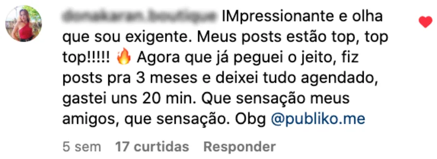 Depoimento sobre três meses de conteúdo agendado