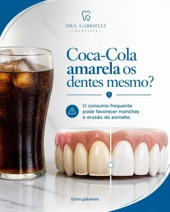 Post de odontologia sobre Coca-Cola e manchas nos dentes