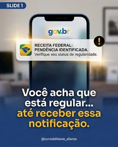 Post de contabilidade sobre pendências na Receita Federal
