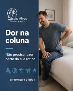 Post de fisioterapia sobre dor na coluna