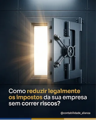 Post de contabilidade sobre redução legal de impostos
